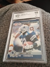 Emmitt Smith 1990 Pro Set #685 Rookie BCCG Graded 10
