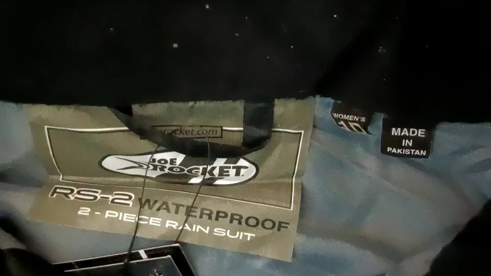 Joe Rocket 1012-2006 Ladies Black / Black RS-2 Rain Suit - 1-Diva Foto 3 de 4