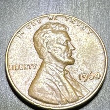 1964 Lincoln Memorial Small Cent Bronze Bn Business Strike Philadelphia Km201
