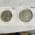 Franklin 1963 Half Dollar 50C Silver Denver Philadelphia US Coin
