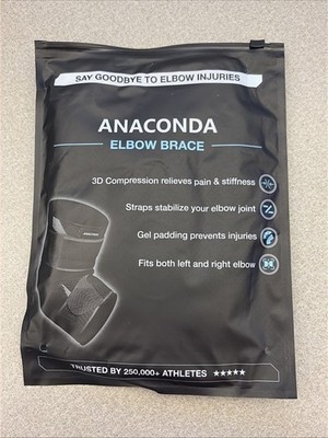 ANACONDA Elbow Brace 3D Compression Gel Padded Size Large. NIB.