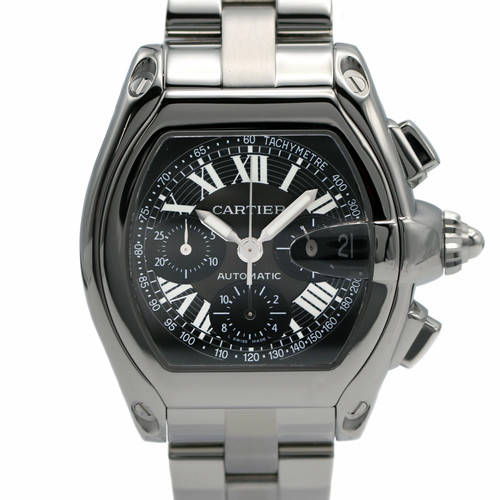 CARTIER Roadster Chrono Xl W62020X6 Silver Men's Used Watch #4...