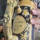 Made in Germany Lidded Beer Stein Blue Floral Relief Tavern Scene Hinged Lid — photo 4