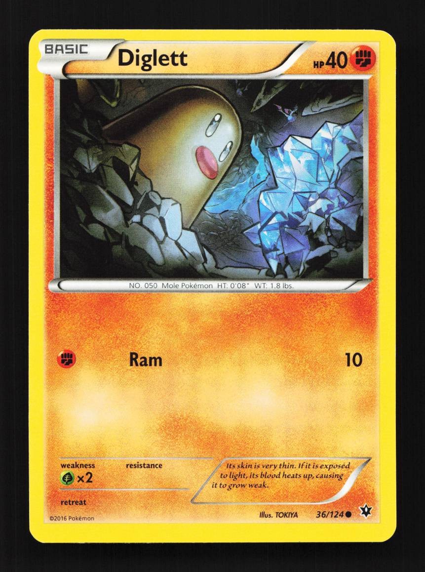 Diglett 36/124 Fates Collide English Pokemon Card TCG