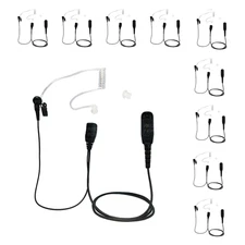 10x Clear Security Acoustic PTT Earpiece for Motorola APX900, XPR6550, XPR7550e
