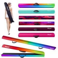 6ft/8ft Folding Balance Beam Kids Gymnastics Beam Non-Slip Base