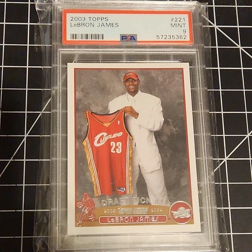 2003 Topps: Lebron James, Rookie, #221 PSA 9