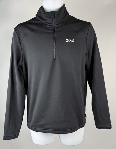 Men's Colmar Black Mock Neck 1/2 Zip Sweatshirt Size M