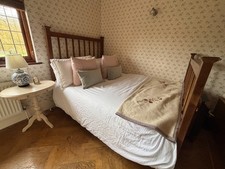 Edwardian wooden antique double bed