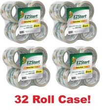 32 ROLL CASE Duck EZ Start Clear QUIET Heavy Duty Packaging Tape 1.88 in x 55 yd