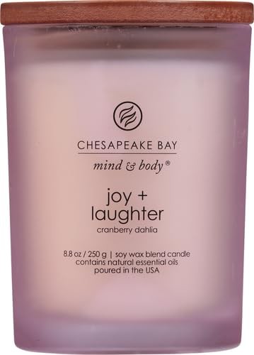 Chesapeake Bay Candle Scented Candle Joy + Laughter (Cranberry Dahlia) Medium Ho