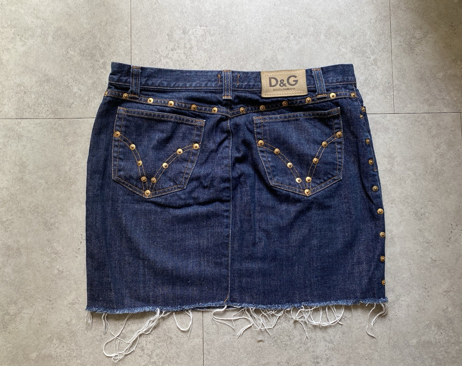 Dolce & Gabbana Mini Skirt Denim Y2K Vintage Size 32/46 Italy D&G