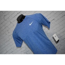 Nike Swim Shirt Mens Medium Blue Dri-FIT UPF 40 Rash Guard NESSA589-494 NEW