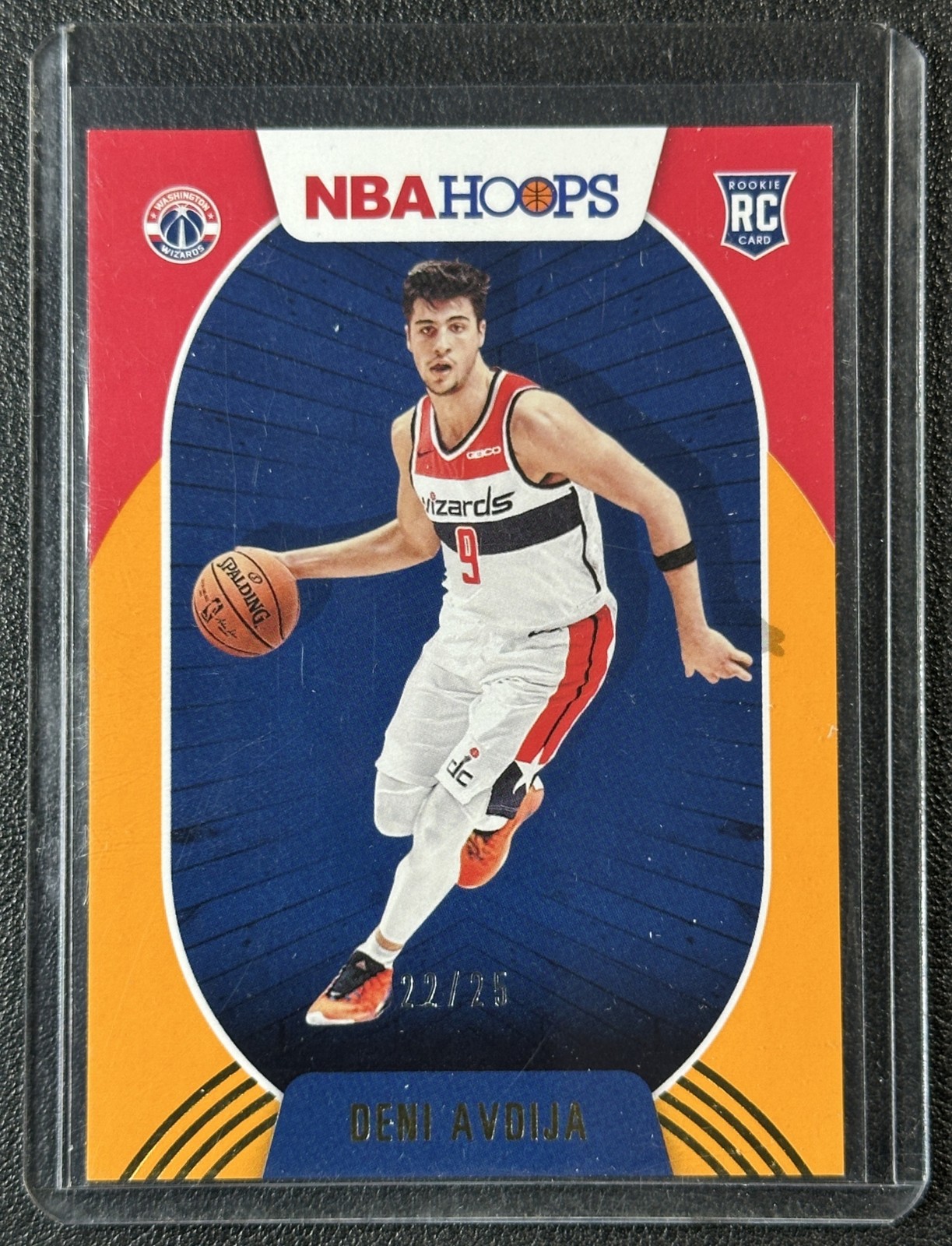 DENI AVDIJA 2020-21 PANINI HOOPS #201 ROOKIE ORANGE RC 22/25 WIZARDS
