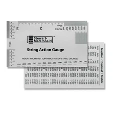 StewMac String Action Gauge And Ruler, Inches, Stainless Steel - Designed by...