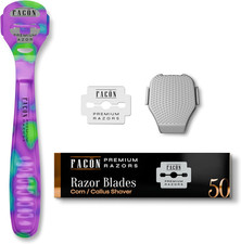 Fac n Professional Callus Shaver Remover with 50 Blades, Pedicure Razor for Feet