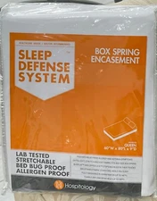 HOSPITOLOGY PRODUCTS Box Spring Encasement - Zippered Queen 9" Depth