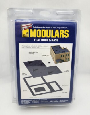 Walthers Cornerstone HO Scale - Modulars Flat Roof & Base - 933-3721 Brand New!