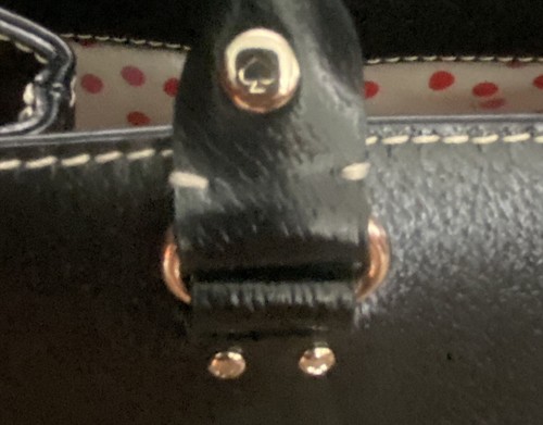 Bolso de Mano Kate Spade Grande Cuero Negro Guijarro Triple Compartimento - Imagen 12 de 19