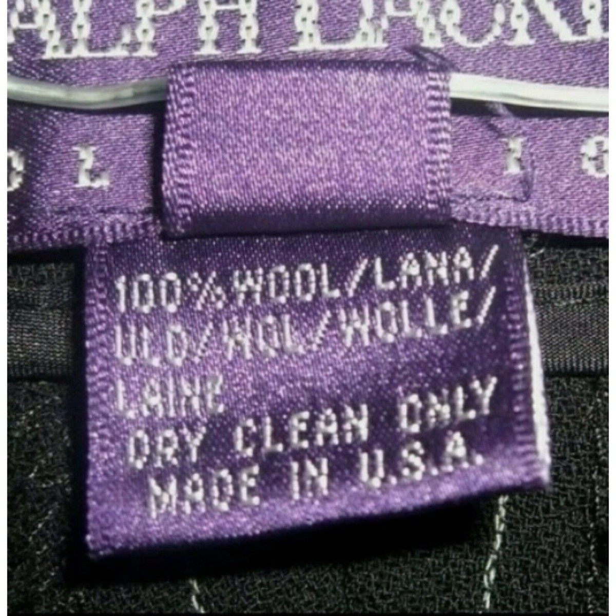 パンツ 90-00s PoloRalphLauren wool drape slacks Ralph Lauren Purple Label Pleated Cream Wool Flannel Trousers