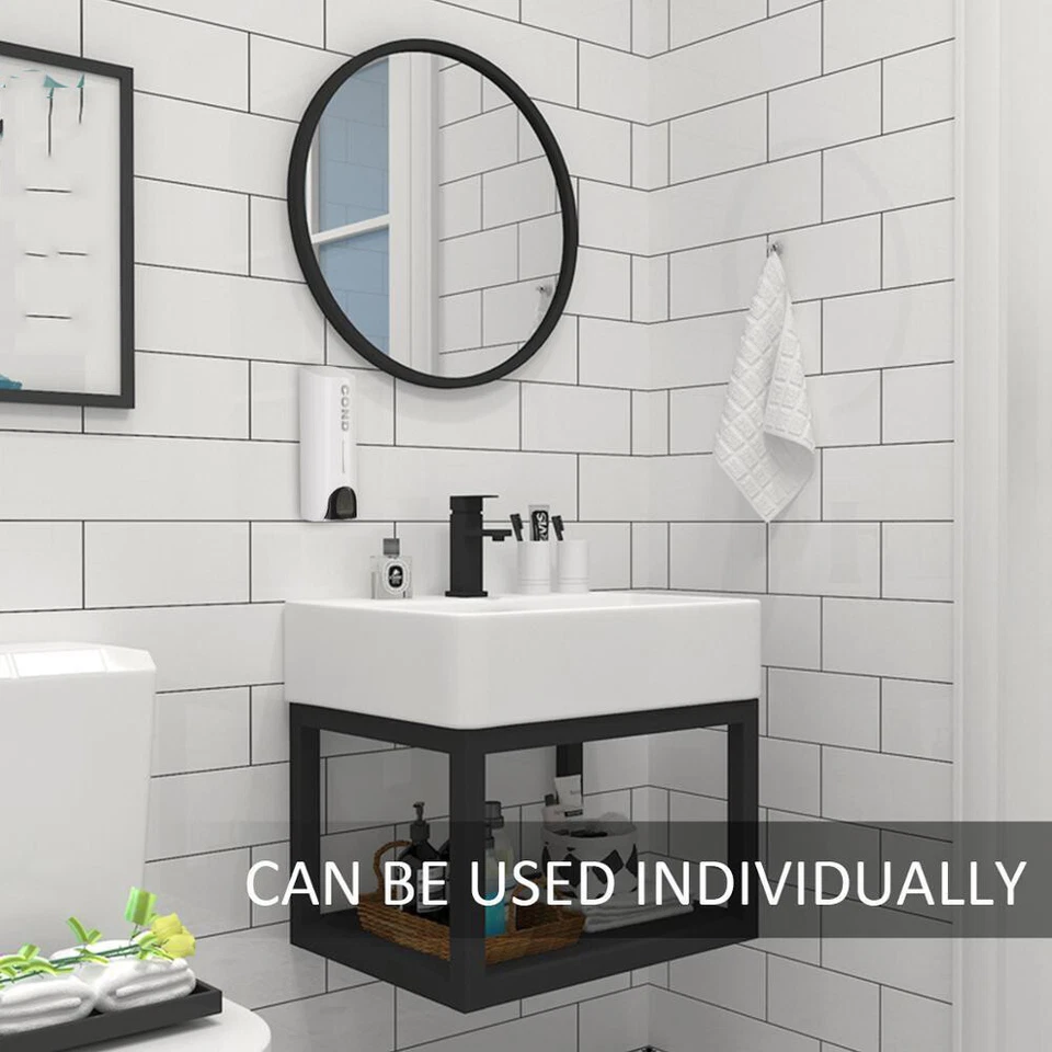 1/2/3Heads Soap Dispenser Wall Mounted Liquid Bathroom Soap Shower Gel Shampoo - Image 4 of 4