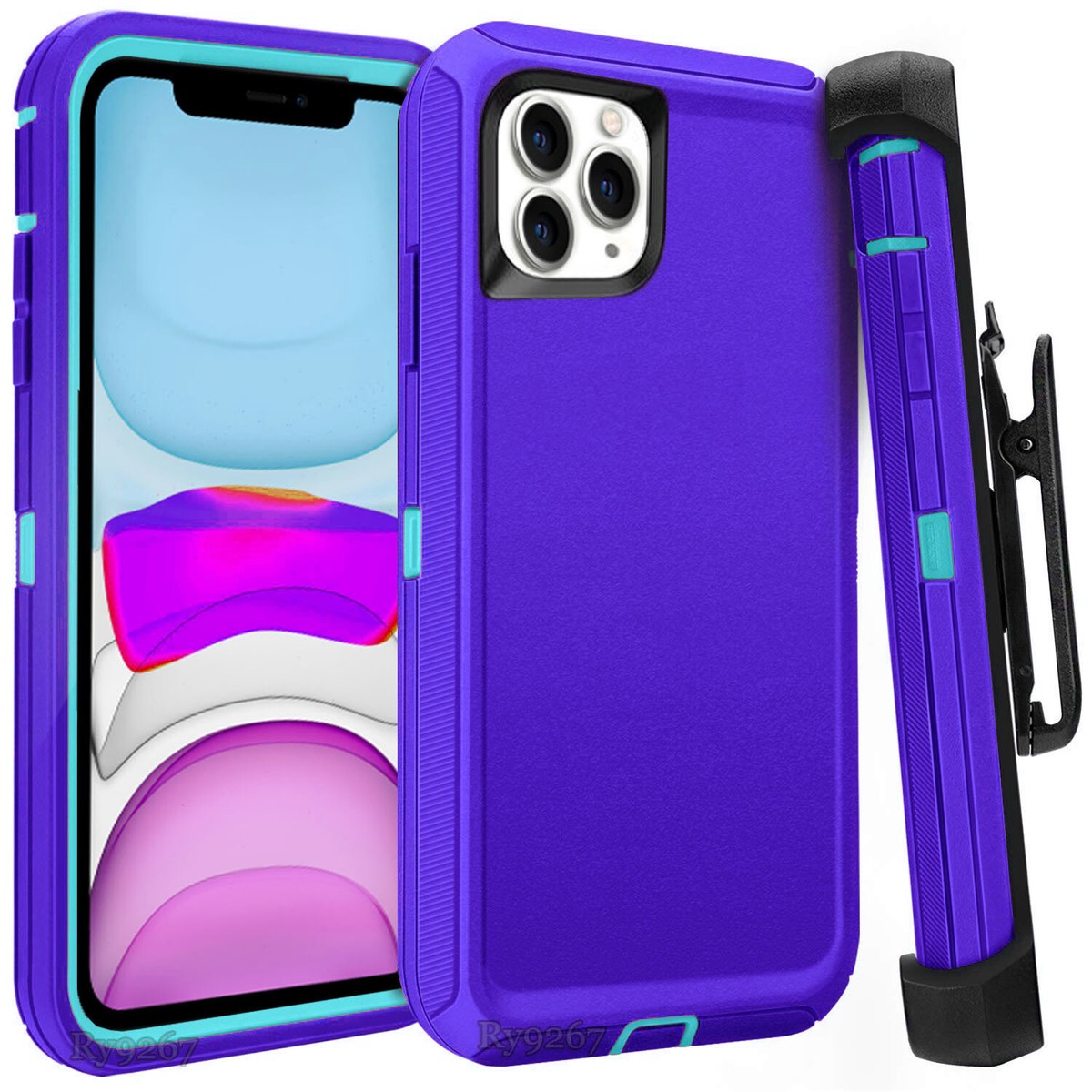 Custodia Per IPhone Con Cordino - Silicone Liquido Per IPhone 11/12 Pro/Max, Colore Lavanda Viola, Tracolla Regolabile