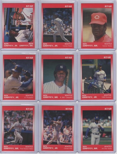 Ken Griffey Jr & Sr 1991 Star Co. Set of 11 Seattle Mariners Sealed Set