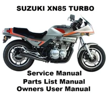 SUZUKI XN85 650 TURBO Owners Workshop Service Repair Parts Manual PDF JPG files
