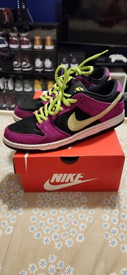 sb dunk low pro red plum