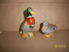 ROSEMEADE POTTERY MALLARD DUCK SALT AND PEPPER SHAKERS