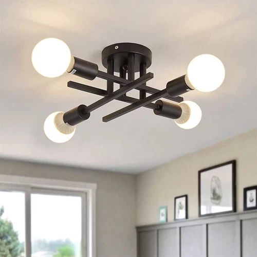 LED Modern Ceiling Light Bedroom Lamp Vintage Pendant Sputnik Chandelier Fixture - Picture 1 of 21