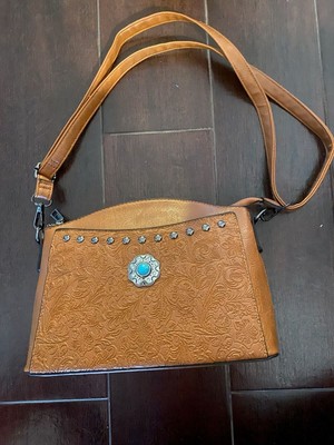 Sam & Hadley Women s Brown Purse Handbag convertable straps crossbody shoulder