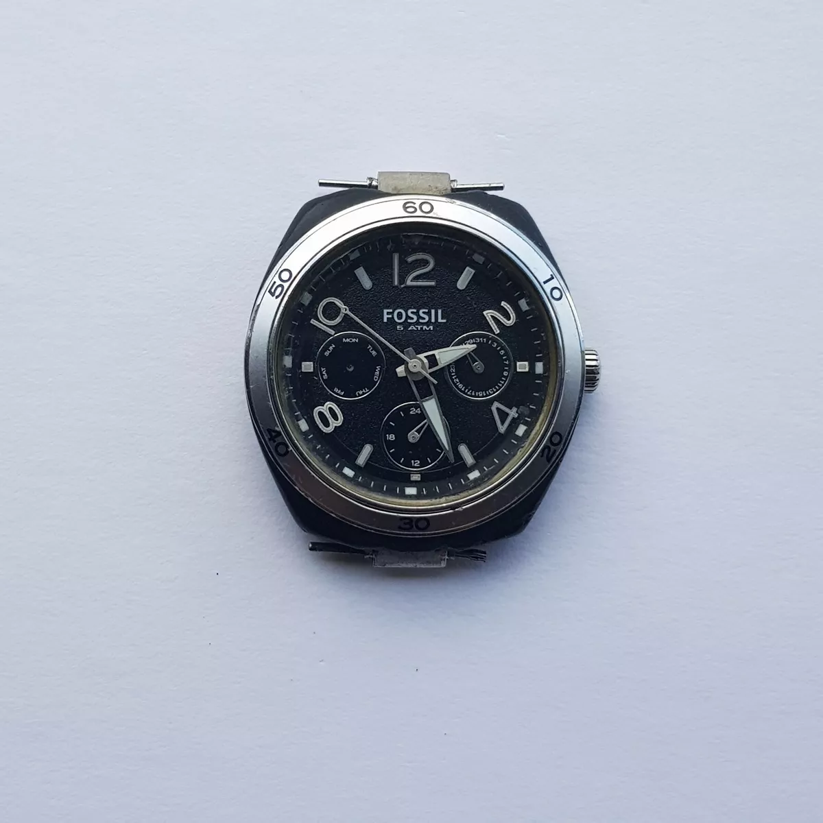 Genuine Fossil watch movement only ES 2519 111009 5 ATM Stainless Steel Chrono