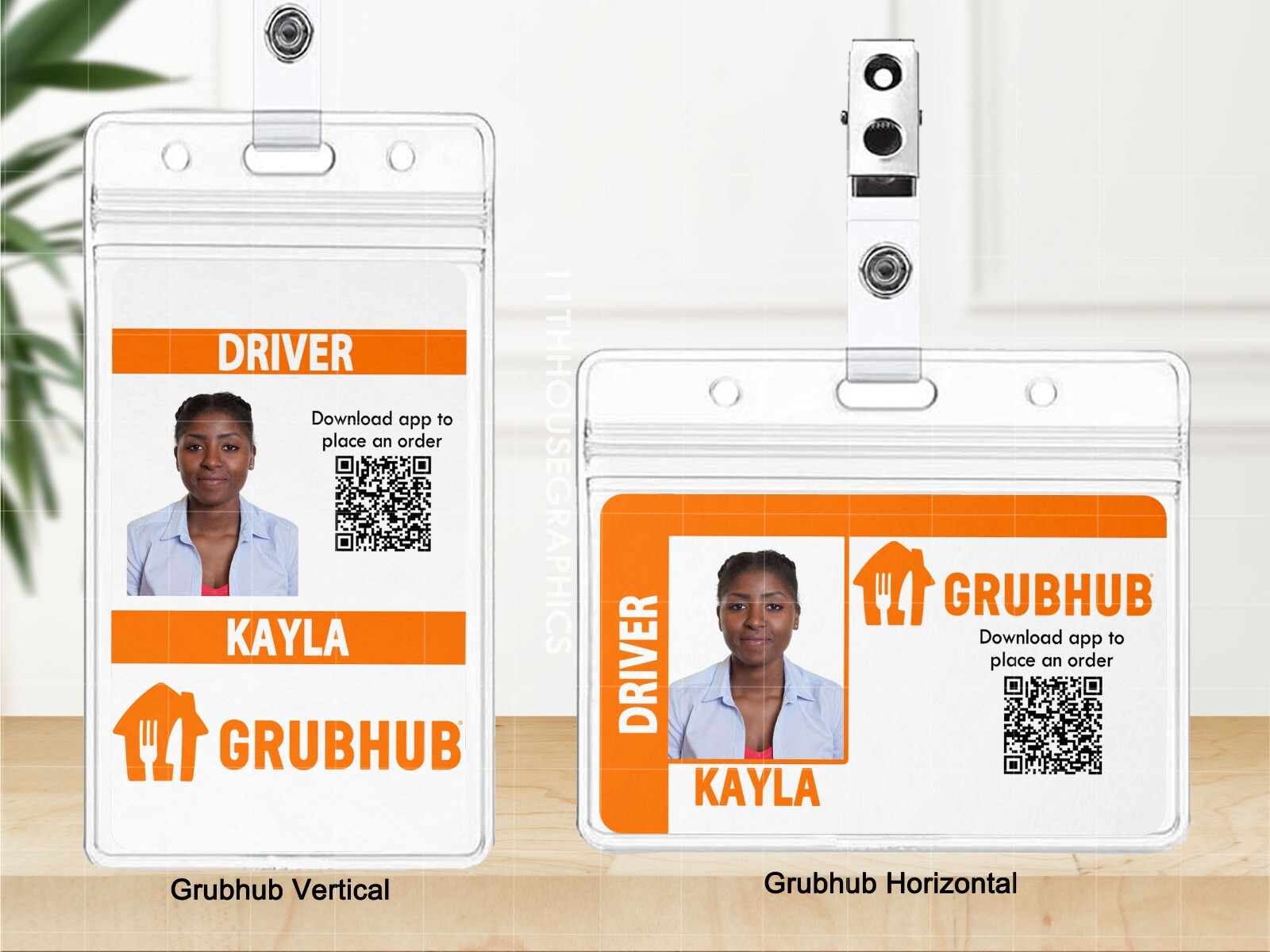 Gig Worker Custom ID Card Badges Doordash Grubhub Postmates Uber Amazon