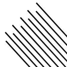 10 Pcs 1mm Carbon Fiber Rods 200mm Solid Matte for RC/Drones DIY