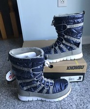 New Women Khombu Alta M Winter Snow Boots Size:5M color: Gray / Blue