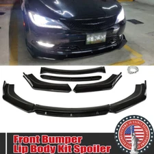 For Chrysler 200 2011-2015 Glossy Black Front Bumper Lip Spoiler Splitter Kit US