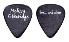Melissa Etheridge Signature Black Guitar Pick - 2002 Live & Alone Tour