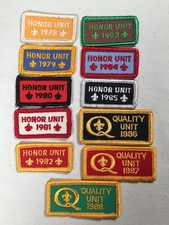 11 1978 - 1988 square Boy Scout Honor Quality Unit Troop Award BSA Patch