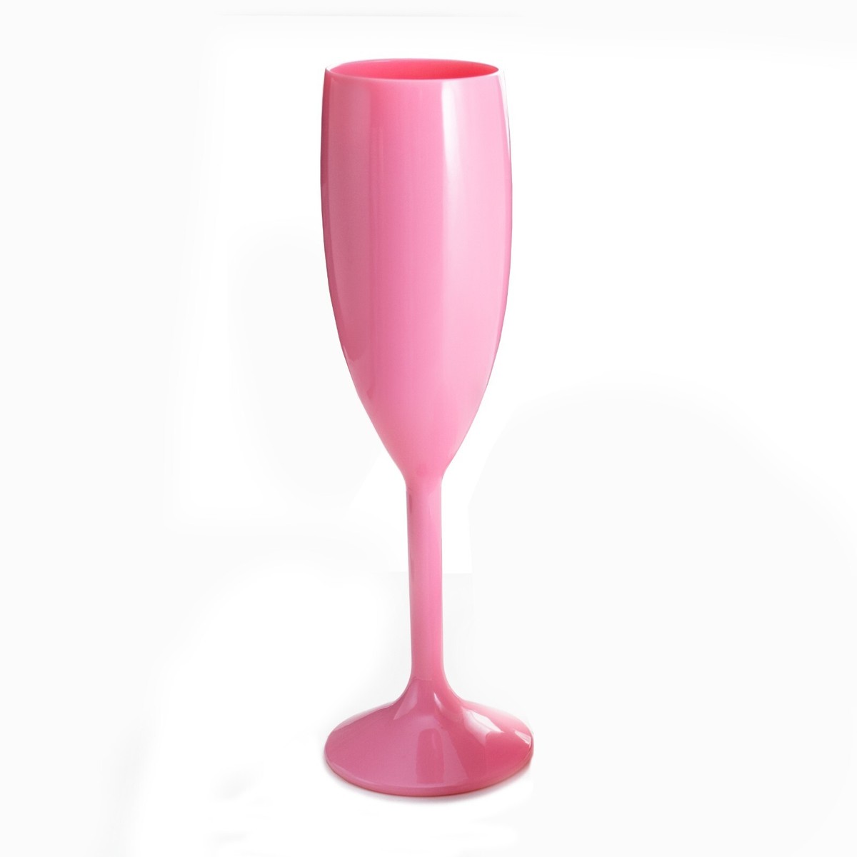 Baby Pink Plastic Champagne Flutes Reusable 165ml Prosecco Glasses Washable