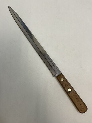 Vintage Flint USA Vanadium 15  Steel Carving Knife 10  Blade PreownedKitchenCom