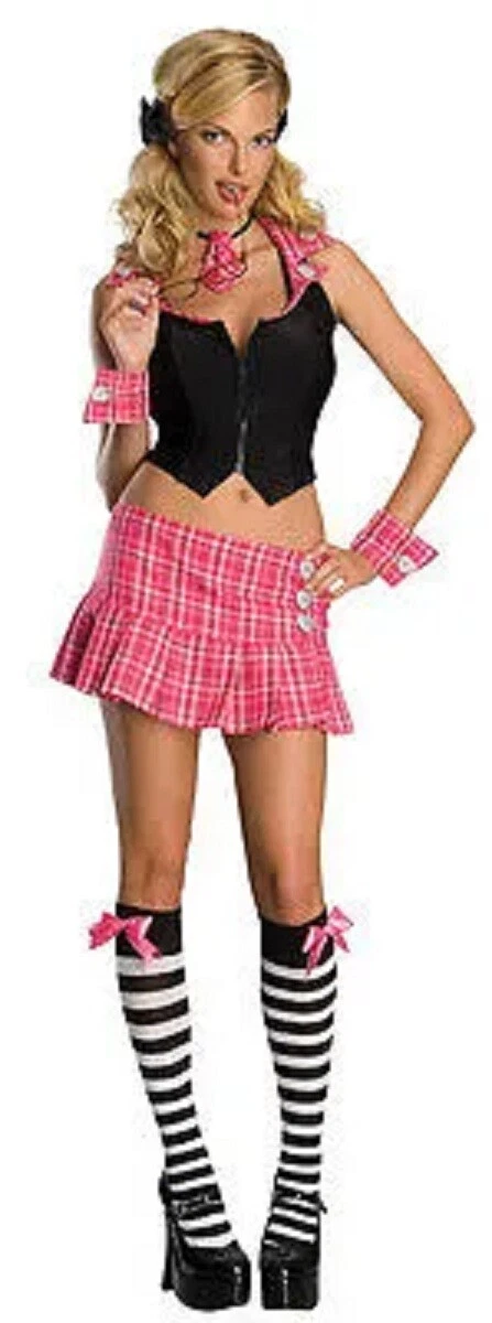 China Xxx School Video - XXX-Tra Credit Naughty School Girl Pink Dress Up Sexy Adult Costume Small |  eBay