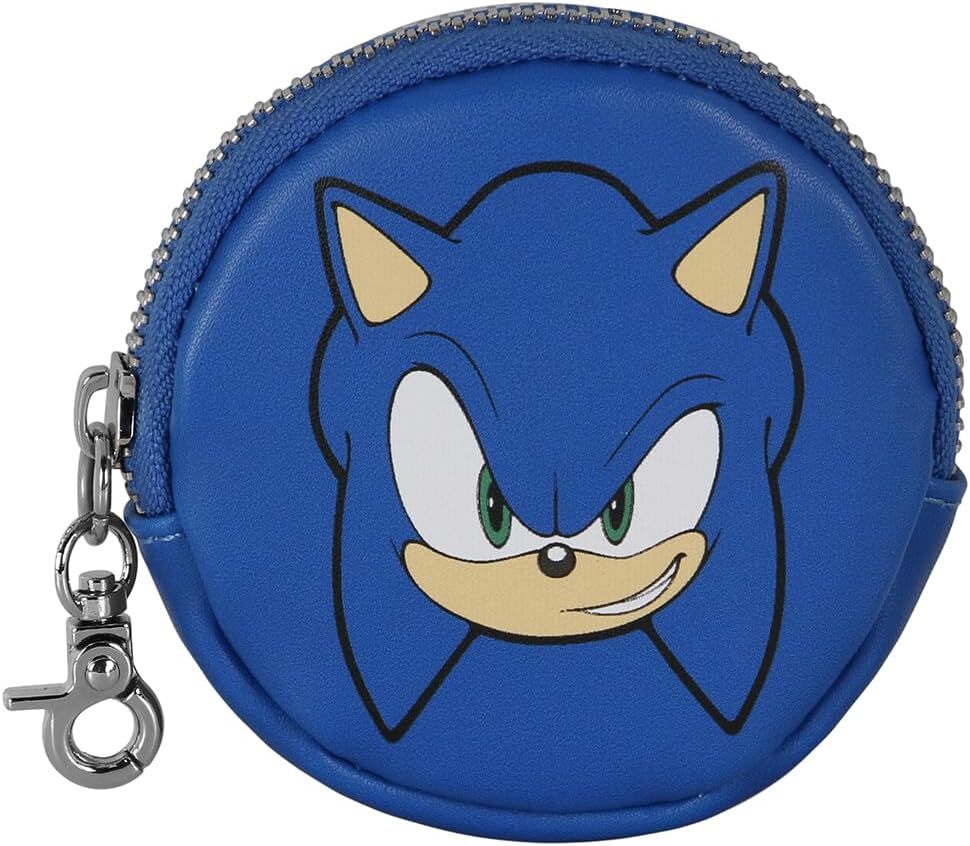 Кошелек для монет Sega-Sonic с изображением лица и печенья синий 87 х 87 см 7290₽