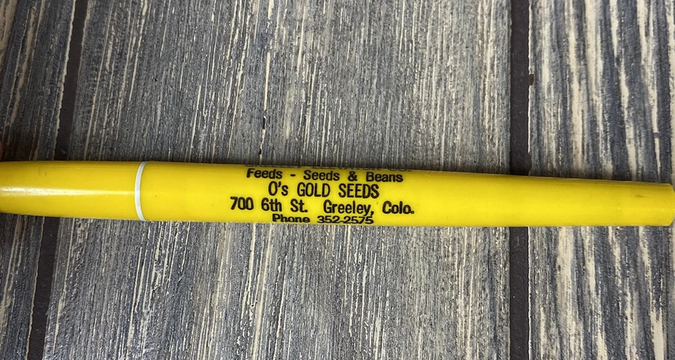 Pluma Greeley Colo Vintage Amarillo Greeley Elevator Co O’s Semillas Doradas Foto 3 de 3