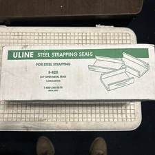 Uline S-828 Steel Strapping Seals 1-1/8" Length 3/4" Width Sealed New Box 1000