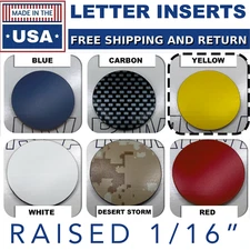 SET OF 2: YELLOW "HD"x2 + "GMC" Bed Rail Plastic Letters Inserts