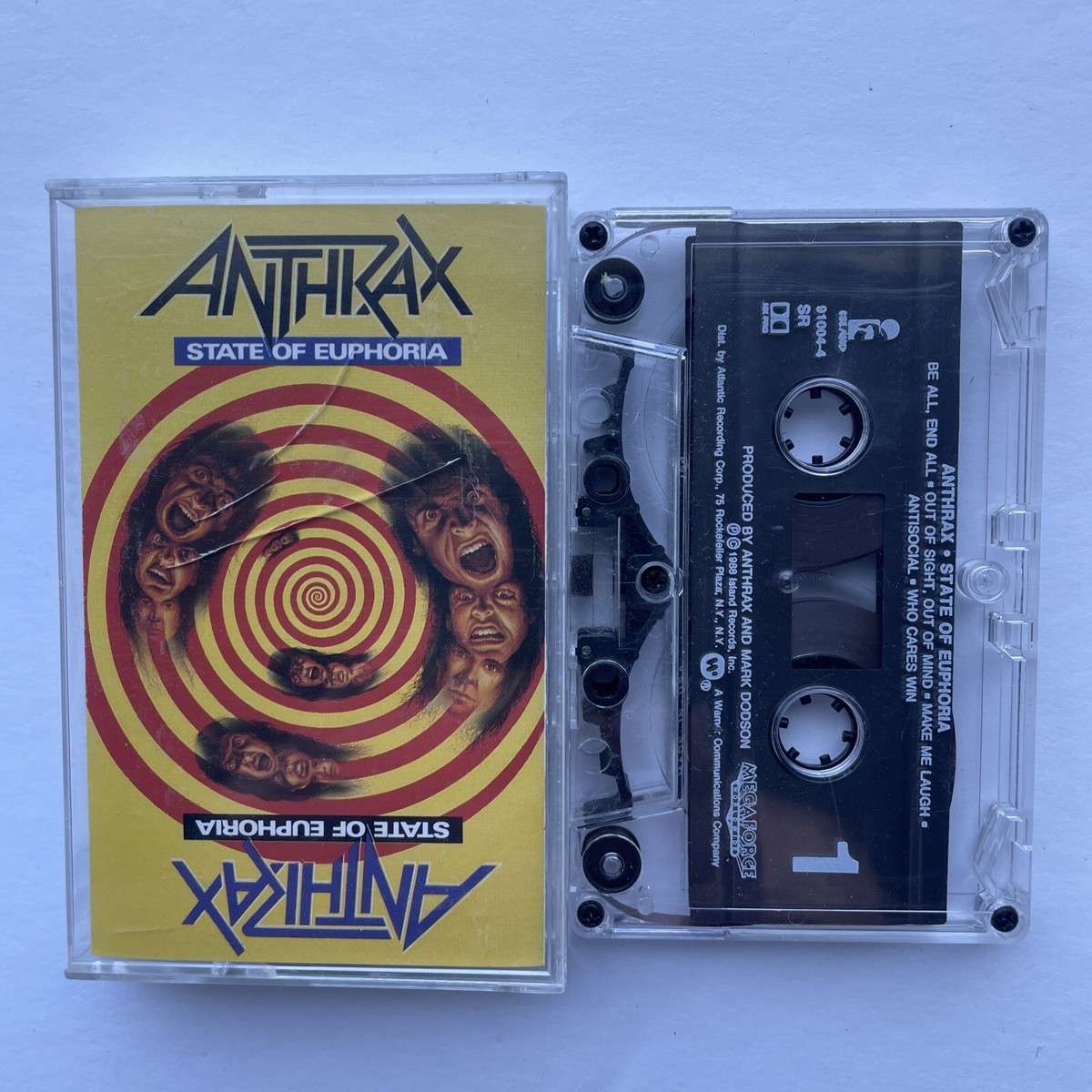 Anthrax - State Of Euphoria Cassette 1988 Megaforce Worldwide – A4
