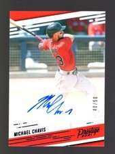 2021 CHRONICLES PRESTIGE BLUE MICHAEL CHAVIS RC AUTO AUTOGRAPH 40/50 RED SOX