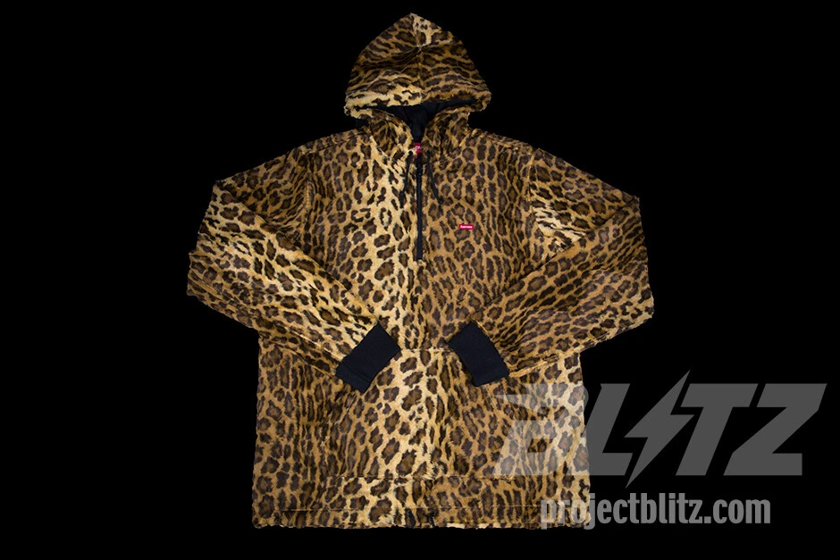 VESTE PULL SUPREME FOURRURE LÉOPARD L SS14
