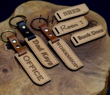 Personalised Keyring Custom Wooden Key Ring Personalised Gift Engraved Keyring